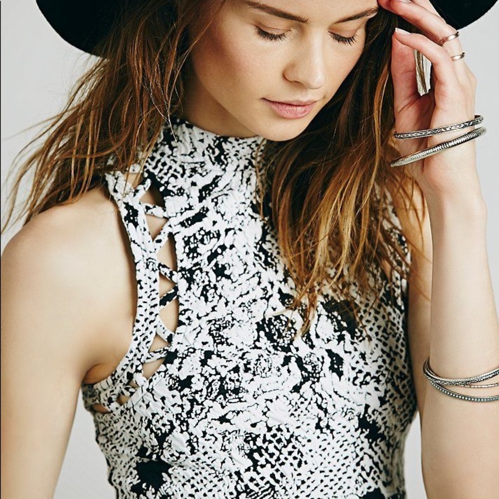 Free people jagged edge peplum top